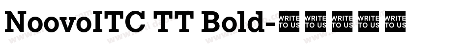 NoovoITC TT Bold字体转换